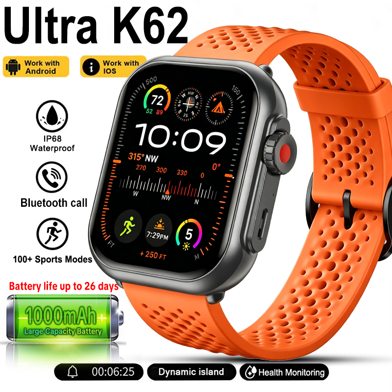 Fall Detection Watch - New Watch Ultra K62 Smartwatch Men