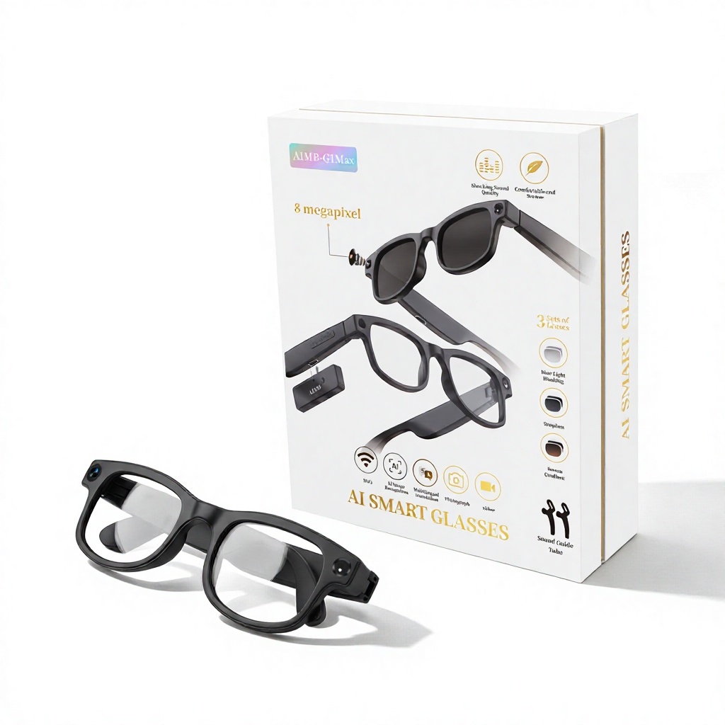 Smart Glasses Lens - 2026 smart AI glasses, with camera,