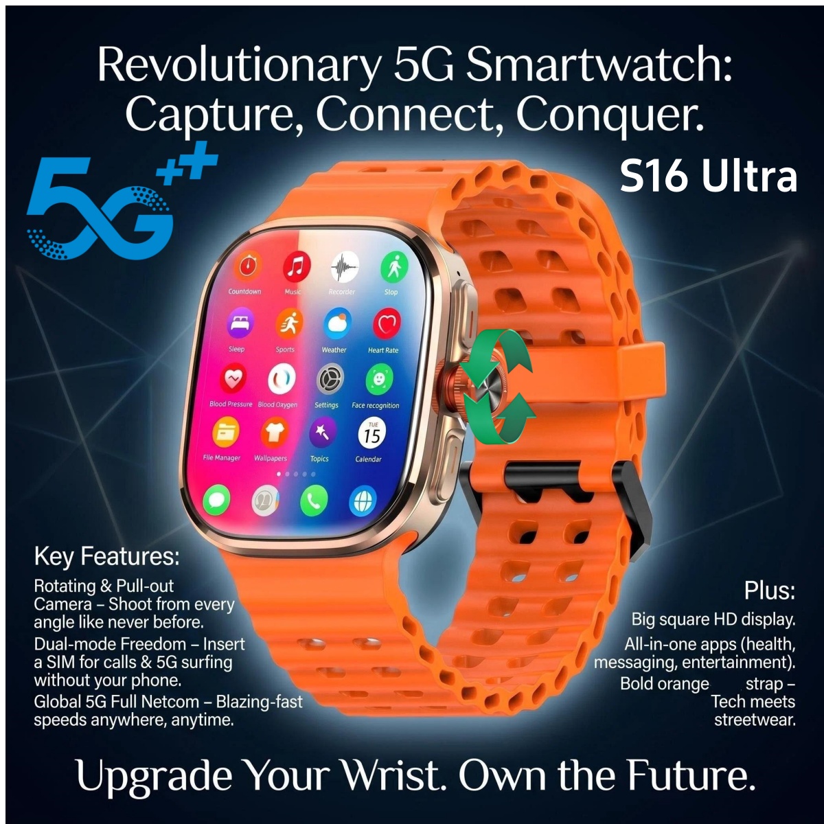 Original S16 Ultra Smartwatch  - Fall Detection Watch review and price